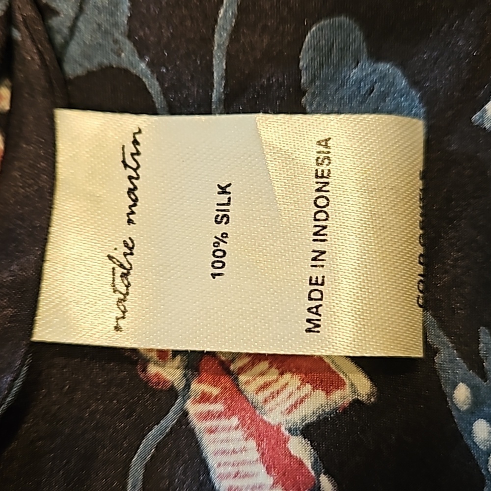 💕NATALIE MARTIN💕 Heather Silk Maxi Slip Dress ~ Lotus Print Nero Medium M NWT - Picture 13 of 14